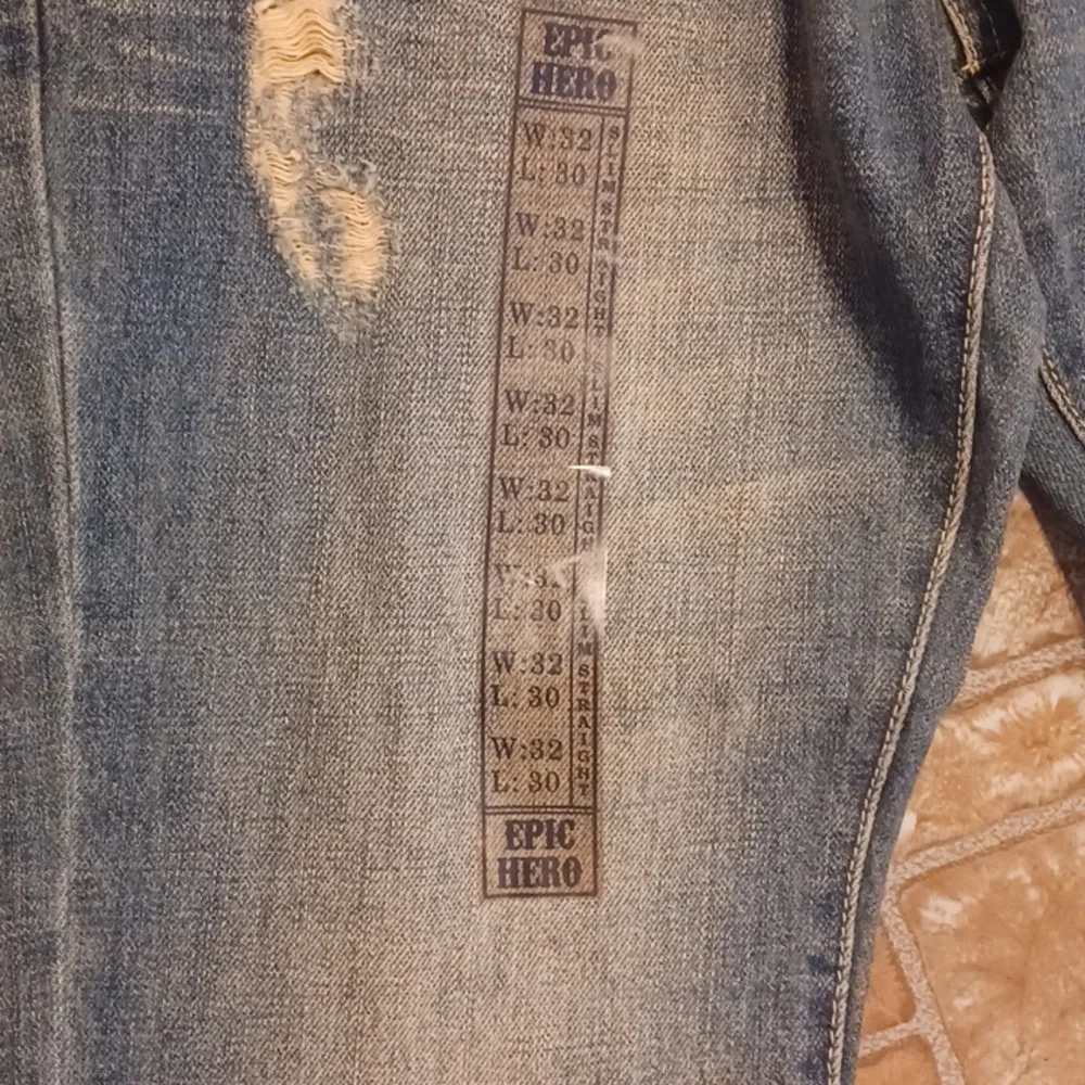 Men's Blue Straight Jeans Epic Hero 32x30